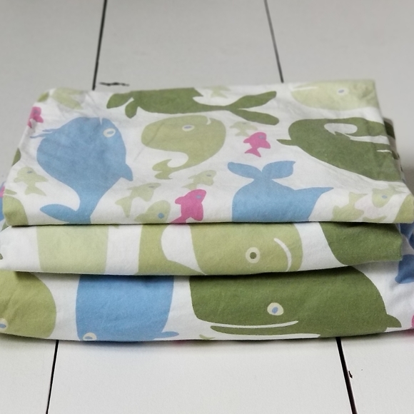 pottery barn whale sheets